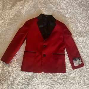 NÁUTICA BOYS RED AND BLACK SUIT JACKET, SIZE: 5